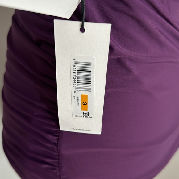 Calvin Klein Purple Swim Top Sz S (NWT) - Picture 6 of 7